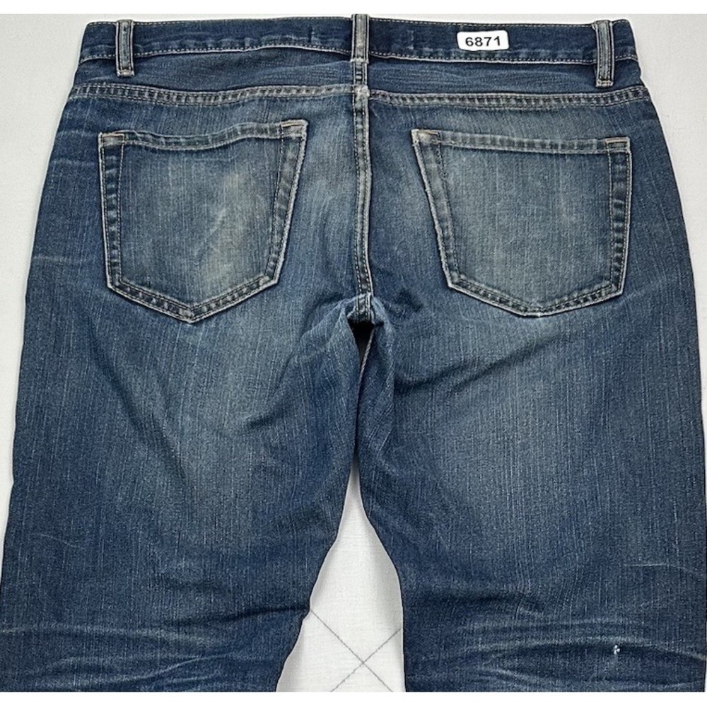 Joe Fresh Jeans Mens 32x32 Blue J4 Slim Straight Dark Wash Whiskers Honeycombs
